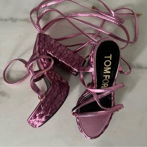 Tom Ford Metallic Rope Ankle Platform Heel Brand New